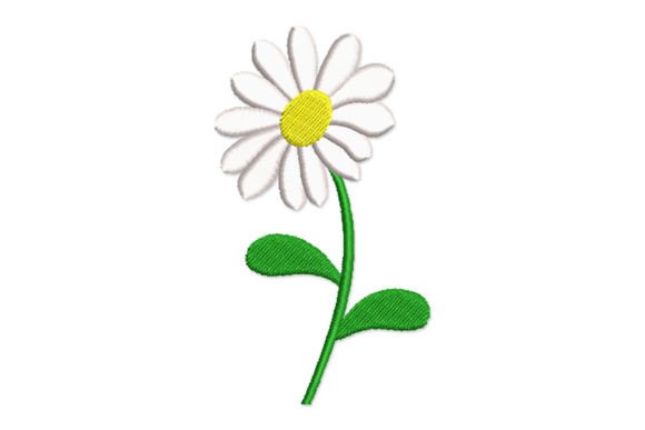 Charming Daisy Flower for Elegant Embroidery