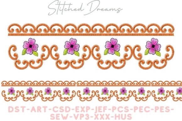 Elegant Borders with Flowers for Business Use