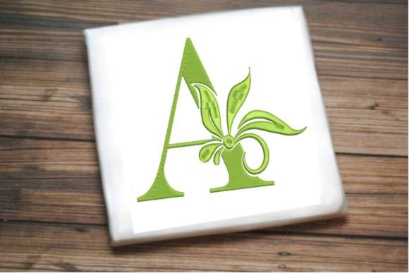 Elegant Floral Alphabet Letter A for Premium Sweatshirts