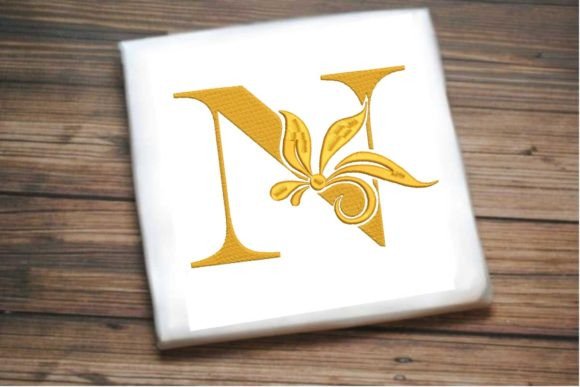 Elegant Floral Alphabet Letter N: A Designer's Review