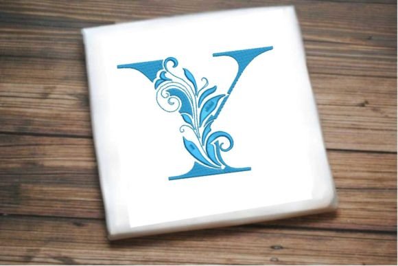 Elegant Floral Alphabet Letter Y for Seasonal Gifts