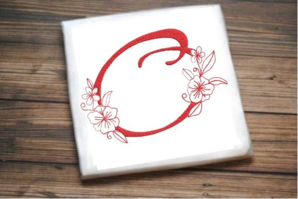 Elegant O Floral Monogram Letter for Holiday Gifts