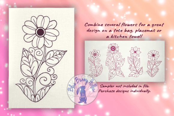 Elegant Sophisticated Flower Embroidery Design