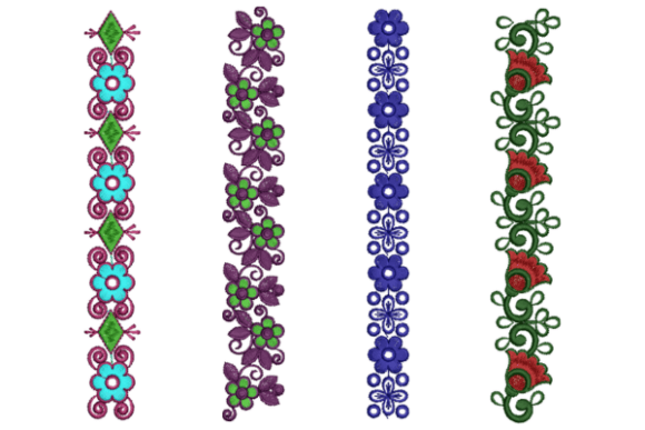 Floral Borders Set: A Versatile Embroidery Delight