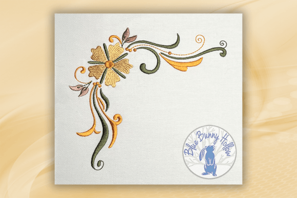 Floral Corners 4: A Versatile Embroidery Design
