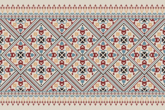 Floral Cross Stitch Texture for Seasonal Delight