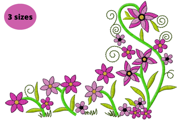 Floral Garden: A Charming Embroidery Design