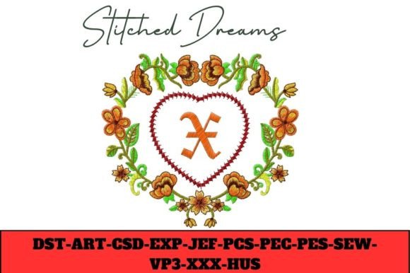 Floral Heart Letter X: A Charming Addition