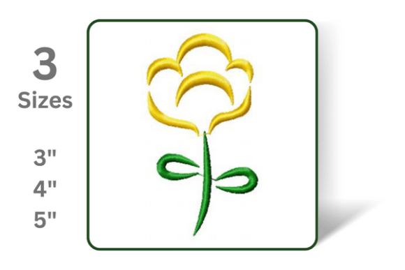 Single Flower: A Versatile Embroidery Design